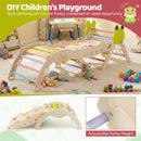 Frog Wooden Climbing Set with Puzzle Blocks and Toy Cars – Colourful