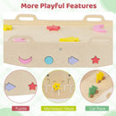 Frog Wooden Climbing Set with Puzzle Blocks and Toy Cars – Colourful