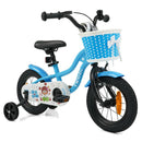 Kids Bicycle with Dual Brakes and Training Wheels – Blue / 12 inches