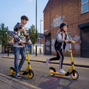 Folding Scooter with Light-Up Wheels and Dual Brakes – Yellow