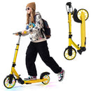 Folding Scooter with Light-Up Wheels and Dual Brakes – Yellow