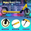 Folding Scooter with Light-Up Wheels and Dual Brakes – Yellow