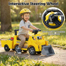 Kids Ride-On Excavator with Detachable Trailer – Yellow