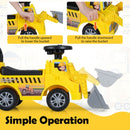 Kids Ride-On Excavator with Detachable Trailer – Yellow