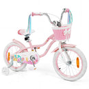 Mermaid Kids Bike with Basket and Streamers – Pink / 16 inches