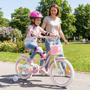 Mermaid Kids Bike with Basket and Streamers – Pink / 18 inches