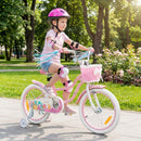 Mermaid Kids Bike with Basket and Streamers – Pink / 18 inches