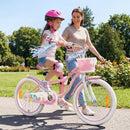 Mermaid Kids Bike with Basket and Streamers – Pink / 20 inches