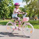 Mermaid Kids Bike with Basket and Streamers – Pink / 20 inches
