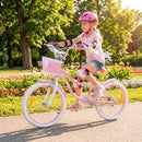 Mermaid Kids Bike with Basket and Streamers – Pink / 20 inches