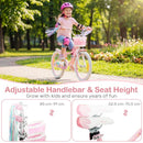 Mermaid Kids Bike with Basket and Streamers – Pink / 20 inches