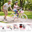 Mermaid Kids Bike with Basket and Streamers – Pink / 20 inches