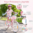 Mermaid Kids Bike with Basket and Streamers – Pink / 20 inches