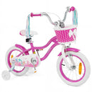 Mermaid Kids Bike with Basket and Streamers – Rose / 14 inches