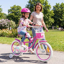 Mermaid Kids Bike with Basket and Streamers – Rose / 18 inches