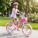 Mermaid Kids Bike with Basket and Streamers – Rose / 18 inches