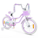 Mermaid Kids Bike with Basket and Streamers – Purple / 18 inches