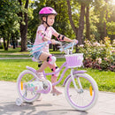 Mermaid Kids Bike with Basket and Streamers – Purple / 18 inches