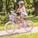 Mermaid Kids Bike with Basket and Streamers – Purple / 18 inches