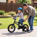 Kids Bicycle with Handbrake and Adjustable Seat – Black / 14 inches