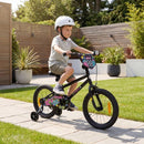 Kids Bicycle with Handbrake and Adjustable Seat – Black / 16 inches