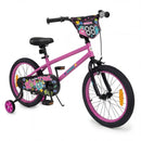 Kids Bicycle with Handbrake and Adjustable Seat – Pink / 18 inches