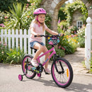 Kids Bicycle with Handbrake and Adjustable Seat – Pink / 18 inches