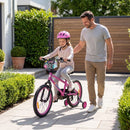 Kids Bicycle with Handbrake and Adjustable Seat – Pink / 18 inches