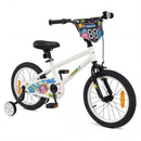 Kids Bicycle with Handbrake and Adjustable Seat – White / 16 inches