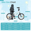 Kids Bicycle with Handbrake and Adjustable Seat – White / 18 inches