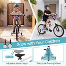 Kids Bicycle with Handbrake and Adjustable Seat – White / 18 inches