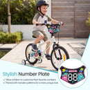Kids Bicycle with Handbrake and Adjustable Seat – White / 18 inches