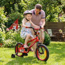 Kids Training Bike with Music Function – Red / 14 inches