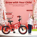 Kids Training Bike with Music Function – Red / 14 inches