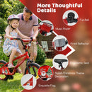 Kids Training Bike with Music Function – Red / 14 inches
