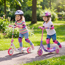 Pink Toddler 3-Wheel Scooter with Light-Up Wheels – Pink