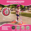 Pink Toddler 3-Wheel Scooter with Light-Up Wheels – Pink