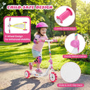 Pink Toddler 3-Wheel Scooter with Light-Up Wheels – Pink