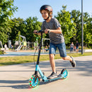 Folding Scooter with Suspension and 20cm Light-Up Wheels – Blue