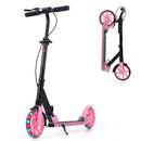 Folding Scooter with Suspension and 20cm Light-Up Wheels – Pink