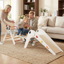 Panda Wooden Climbing Set with Triangle Slide and Balance Bridge – Colourful
