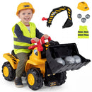 3-in-1 Kids Ride-On Construction Toy with Accessories – Yellow and Black