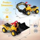 3-in-1 Kids Ride-On Construction Toy with Accessories – Yellow and Black