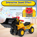 3-in-1 Kids Ride-On Construction Toy with Accessories – Yellow and Black