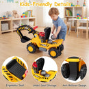 3-in-1 Kids Ride-On Construction Toy with Accessories – Yellow and Black