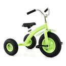 Kids Tricycle with Inflatable Tyres and Adjustable Seat – Green