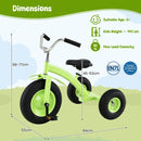 Kids Tricycle with Inflatable Tyres and Adjustable Seat – Green
