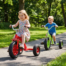 Kids Tricycle with Inflatable Tyres and Adjustable Seat – Red