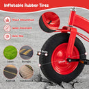 Kids Tricycle with Inflatable Tyres and Adjustable Seat – Red
