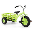 Kids Tricycle with Rear Basket and Adjustable Seat – Green